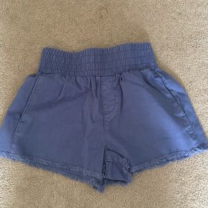 purple soft denim skort